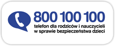 800 100 100 - telefon dla rodziców i nauczycieli w sprawie bezpieczeństwa dzieci